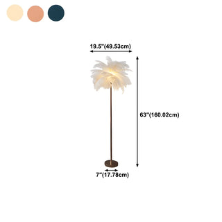 Colorful Feather Modern Gold Metal LED Floor Lamp Zawala Image - 21