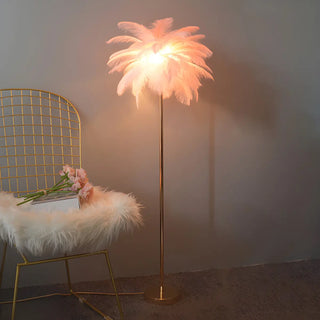 Colorful Feather Modern Gold Metal LED Floor Lamp Zawala Image - 7
