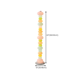 Playful Colorful Stacked Candy Stone Floor Lamp Zawala #size