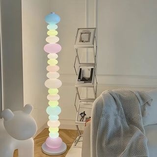 Playful Colorful Stacked Candy Stone Floor Lamp Zawala Image - 4