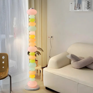 Playful Colorful Stacked Candy Stone Floor Lamp Zawala Image - 5
