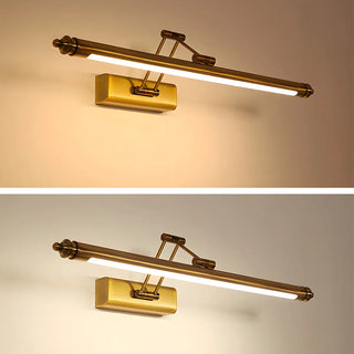Retro Gold Adjustable LED Stainless Steel Vanity Light Image - 10