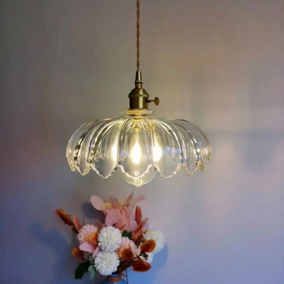 Contemporary 1 Light Angular Ceiling Lamp with Sage/Transparent Vitreous Shade and Cord Zawala Image - 3