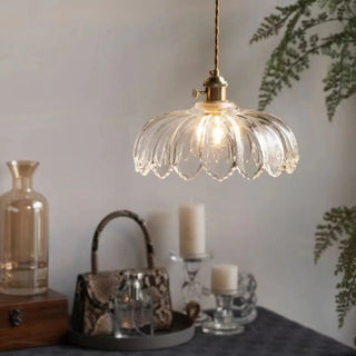 Contemporary 1 Light Angular Ceiling Lamp with Sage/Transparent Vitreous Shade and Cord Zawala Image - 5