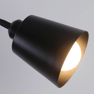 2-Light Black Cone Adjustable Reading Floor Lamp Zawala Image - 6