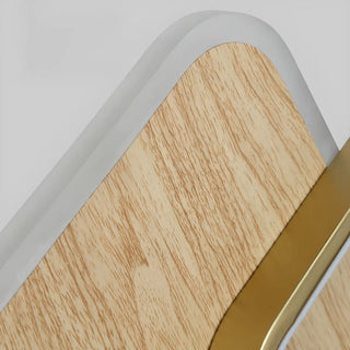 Contemporary Wood Geometric Metal LED Wall Sconce Zawala Image - 17