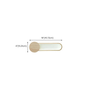 Contemporary Wood Geometric Metal LED Wall Sconce Zawala #size
