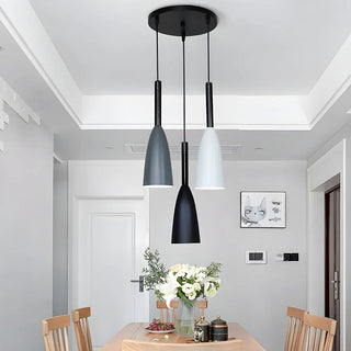 ZOWALA - Contemporary Cone Iron Dining Room 3-Light Pendant Light Image - 1