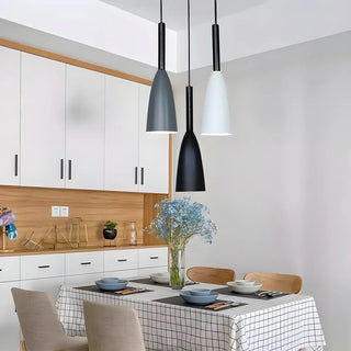 ZOWALA - Contemporary Cone Iron Dining Room 3-Light Pendant Light Image - 3
