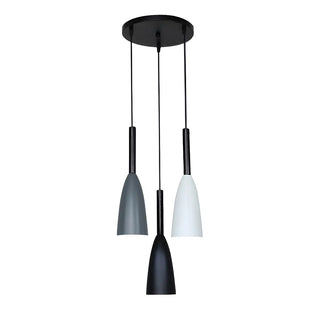 ZOWALA - Contemporary Cone Iron Dining Room 3-Light Pendant Light Image - 6
