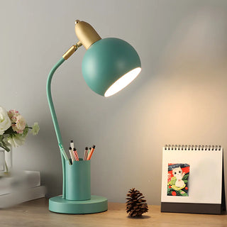 Fashionable Macaron Metal Base Modern Dome Table Lamp Zawala Image - 3