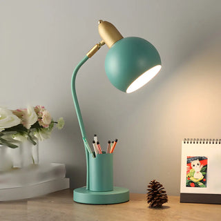 Fashionable Macaron Metal Base Modern Dome Table Lamp Zawala Image - 4
