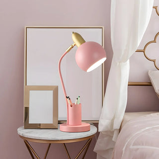 Fashionable Macaron Metal Base Modern Dome Table Lamp Zawala Image - 7