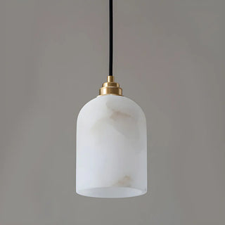 Contemporary Bell Alabaster Gold Mini Bedroom Pendant Light Zawala Image - 12
