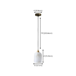 Contemporary Bell Alabaster Gold Mini Bedroom Pendant Light Zawala #size