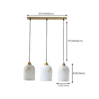 Contemporary Bell Alabaster Gold Mini Bedroom Pendant Light Zawala Image - 16
