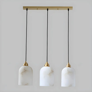 Contemporary Bell Alabaster Gold Mini Bedroom Pendant Light Zawala Image - 9