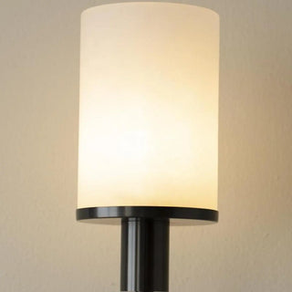 Contemporary Alabaster Cylinder Gold Foyer Wall Sconce Zawala Image - 6