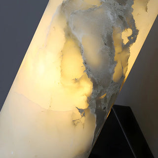 Contemporary Cylinder Marble Alabaster Mini Wall Lamp Zawala Image - 10