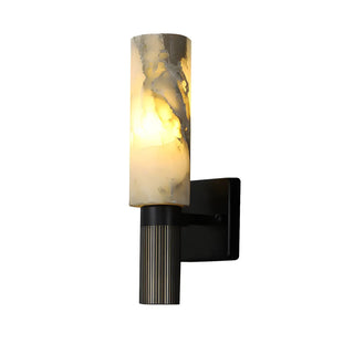 Contemporary Cylinder Marble Alabaster Mini Wall Lamp Zawala Image - 6