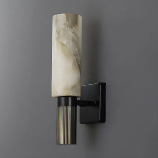Contemporary Cylinder Marble Alabaster Mini Wall Lamp Zawala Image - 9