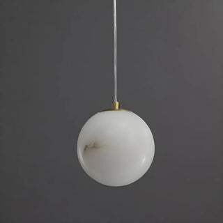 ZOWALA - Modern Alabaster Gold Cylinder Pendant Light Image - 10