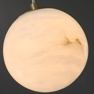 ZOWALA - Modern Alabaster Gold Cylinder Pendant Light Image - 11