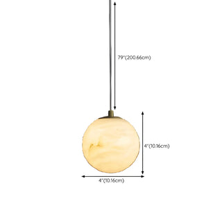 ZOWALA - Modern Alabaster Gold Cylinder Pendant Light #size