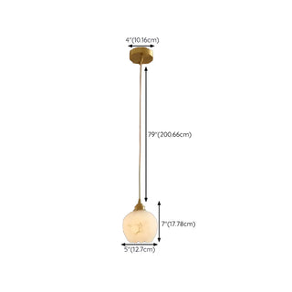 ZOWALA - Modern Alabaster Gold Cylinder Pendant Light Image - 17