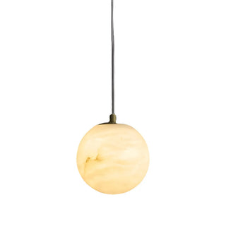 ZOWALA - Modern Alabaster Gold Cylinder Pendant Light Image - 8