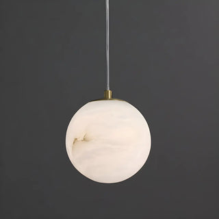 ZOWALA - Modern Alabaster Gold Cylinder Pendant Light Image - 9