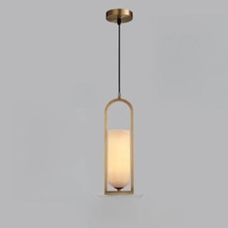 Contemporary Cylinder Alabaster Dining Room Pendant Light Zawala Image - 10