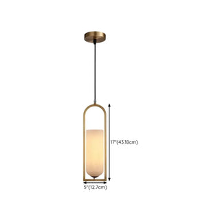 Contemporary Cylinder Alabaster Dining Room Pendant Light Zawala #size