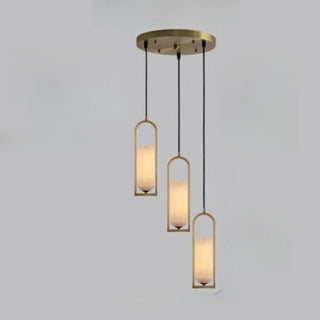 Contemporary Cylinder Alabaster Dining Room Pendant Light Zawala Image - 8