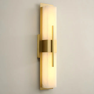 Contemporary Rectangle Alabaster Bedroom Medium Wall Lamp Zawala Image - 13
