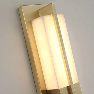 Contemporary Rectangle Alabaster Bedroom Medium Wall Lamp Zawala Image - 15