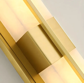 Contemporary Rectangle Alabaster Bedroom Medium Wall Lamp Zawala Image - 16
