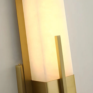 Contemporary Rectangle Alabaster Bedroom Medium Wall Lamp Zawala Image - 17