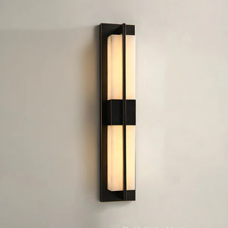 Contemporary Rectangle Alabaster Bedroom Medium Wall Lamp Zawala Image - 2