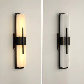 Contemporary Rectangle Alabaster Bedroom Medium Wall Lamp Zawala Image - 4