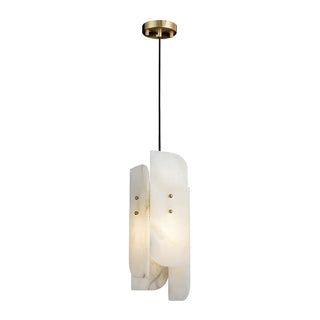 Contemporary Vertical Alabaster Dining Room Pendant Light Zawala Image - 5