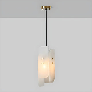 Contemporary Vertical Alabaster Dining Room Pendant Light Zawala Image - 6