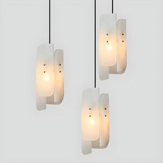 Contemporary Vertical Alabaster Dining Room Pendant Light Zawala Image - 7