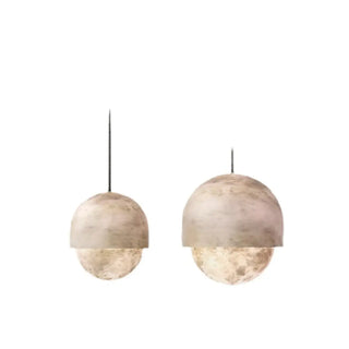 Contemporary Sphere Alabaster Living Room Pendant Light Zawala Image - 5