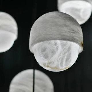 Contemporary Sphere Alabaster Living Room Pendant Light Zawala Image - 8