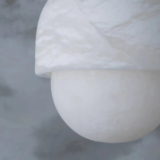 Contemporary Sphere Alabaster Living Room Pendant Light Zawala Image - 9