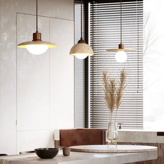 ZOWALA - Contemporary Geometric Stone Bedroom Pendant Light Image - 1