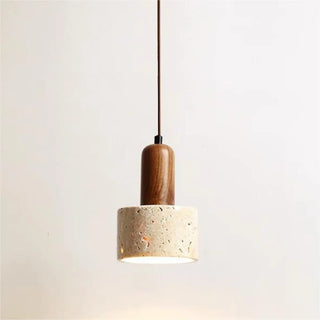 ZOWALA - Contemporary Geometric Stone Bedroom Pendant Light Image - 12