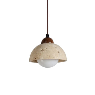 ZOWALA - Contemporary Geometric Stone Bedroom Pendant Light Image - 14