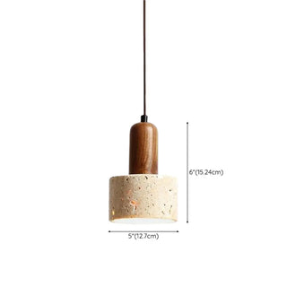 ZOWALA - Contemporary Geometric Stone Bedroom Pendant Light #size